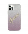 Guess GUHCP12LPCUGLSPI iPhone 12 Pro Max 6.7" pink/pink hardcase Glitter Gradient Script