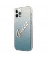 Guess GUHCP12MPCUGLSBL iPhone 12/12 Pro 6.1" blue/blue hardcase Glitter Gradient Script