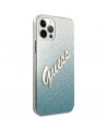 Guess GUHCP12MPCUGLSBL iPhone 12/12 Pro 6.1" blue/blue hardcase Glitter Gradient Script