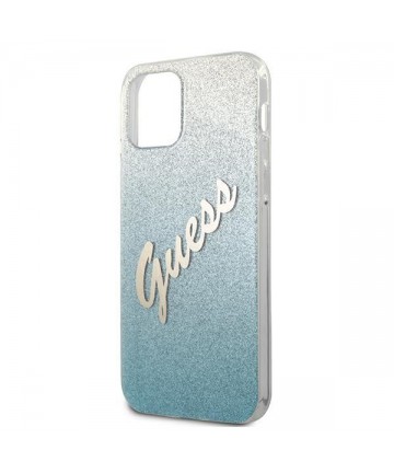 Guess GUHCP12MPCUGLSBL iPhone 12/12 Pro 6.1" blue/blue hardcase Glitter Gradient Script