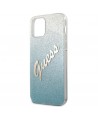 Guess GUHCP12MPCUGLSBL iPhone 12/12 Pro 6.1" blue/blue hardcase Glitter Gradient Script