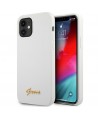 Guess GUHCP12SLSLMGWH iPhone 12 mini 5.4" white/white hardcase Metal Logo Script
