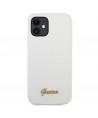 Guess GUHCP12SLSLMGWH iPhone 12 mini 5.4" white/white hardcase Metal Logo Script