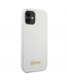 Guess GUHCP12SLSLMGWH iPhone 12 mini 5.4" white/white hardcase Metal Logo Script