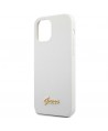 Guess GUHCP12SLSLMGWH iPhone 12 mini 5.4" white/white hardcase Metal Logo Script