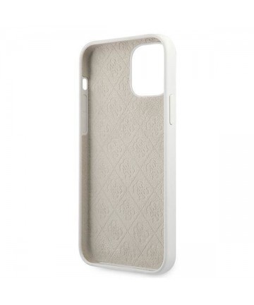 Guess GUHCP12SLSLMGWH iPhone 12 mini 5.4" white/white hardcase Metal Logo Script