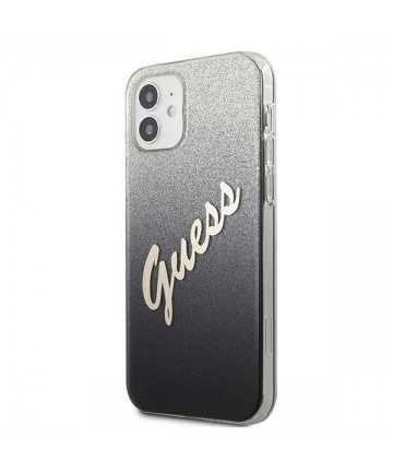 Guess GUHCP12SPCUGLSBK iPhone 12 mini 5.4" black/black hardcase Glitter Gradient Script