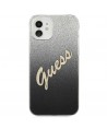 Guess GUHCP12SPCUGLSBK iPhone 12 mini 5.4" black/black hardcase Glitter Gradient Script