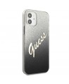 Guess GUHCP12SPCUGLSBK iPhone 12 mini 5.4" black/black hardcase Glitter Gradient Script