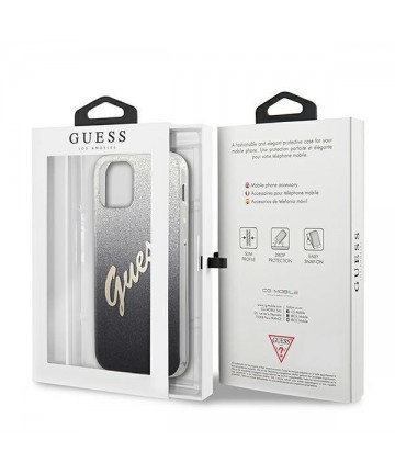 Guess GUHCP12SPCUGLSBK iPhone 12 mini 5.4" black/black hardcase Glitter Gradient Script