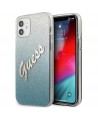 Guess GUHCP12SPCUGLSBL iPhone 12 mini 5.4" blue/blue hardcase Glitter Gradient Script