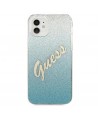 Guess GUHCP12SPCUGLSBL iPhone 12 mini 5.4" blue/blue hardcase Glitter Gradient Script