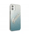 Guess GUHCP12SPCUGLSBL iPhone 12 mini 5.4" blue/blue hardcase Glitter Gradient Script