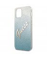 Guess GUHCP12SPCUGLSBL iPhone 12 mini 5.4" blue/blue hardcase Glitter Gradient Script