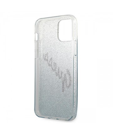 Guess GUHCP12SPCUGLSBL iPhone 12 mini 5.4" blue/blue hardcase Glitter Gradient Script