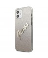 Guess GUHCP12SPCUGLSGO iPhone 12 mini 5.4" gold/gold hardcase Glitter Gradient Script