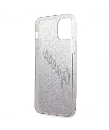 Guess GUHCP12SPCUGLSPI iPhone 12 mini 5.4" pink/pink hardcase Glitter Gradient Script