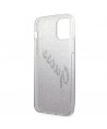 Guess GUHCP12SPCUGLSPI iPhone 12 mini 5.4" pink/pink hardcase Glitter Gradient Script