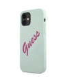 Guess GUHCP12SLSVSBF iPhone 12 mini 5.4" blue fuchsia/blue fuschia hardcase Silicone Vintage