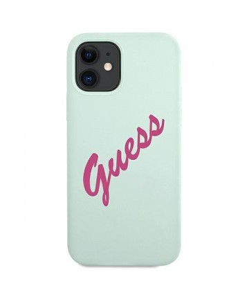 Guess GUHCP12SLSVSBF iPhone 12 mini 5.4" blue fuchsia/blue fuschia hardcase Silicone Vintage
