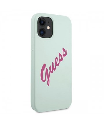 Guess GUHCP12SLSVSBF iPhone 12 mini 5.4" blue fuchsia/blue fuschia hardcase Silicone Vintage