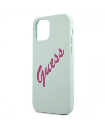 Guess GUHCP12SLSVSBF iPhone 12 mini 5.4" blue fuchsia/blue fuschia hardcase Silicone Vintage