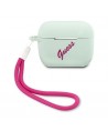 Guess GUACAPLSVSBF AirPods Pro cover blue fuchsia/blue fuschia Silicone Vintage
