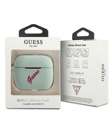 Guess GUACAPLSVSBF AirPods Pro cover blue fuchsia/blue fuschia Silicone Vintage