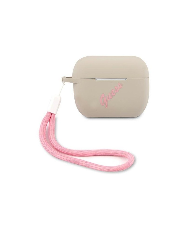 Guess GUACAPLSVSGP AirPods Pro cover gray pink/grey pink Silicone Vintage