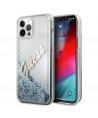 Guess GUHCP12LGLVSBL iPhone 12 Pro Max 6.7" blue/blue hardcase Glitter Vintage Script