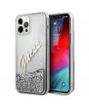Guess GUHCP12LGLVSSI iPhone 12 Pro Max 6.7" silver/silver hardcase Glitter Vintage Script