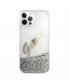 Guess GUHCP12LGLVSSI iPhone 12 Pro Max 6.7" silver/silver hardcase Glitter Vintage Script