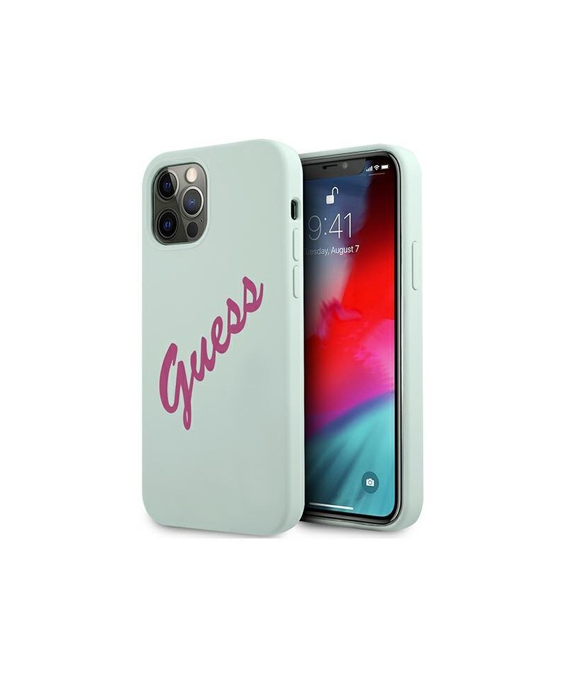 Guess GUHCP12LLSVSBF iPhone 12 Pro Max 6.7" blue fuchsia/blue fuschia hardcase Silicone Vintage