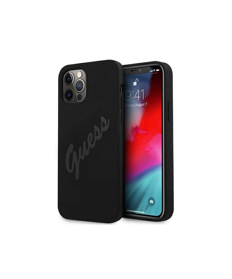 Guess GUHCP12LLSVSBK iPhone 12 Pro Max 6.7" black/black hardcase Script Vintage
