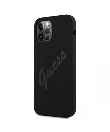 Guess GUHCP12LLSVSBK iPhone 12 Pro Max 6.7" black/black hardcase Script Vintage