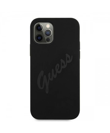 Guess GUHCP12LLSVSBK iPhone 12 Pro Max 6.7" black/black hardcase Script Vintage