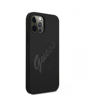 Guess GUHCP12LLSVSBK iPhone 12 Pro Max 6.7" black/black hardcase Script Vintage