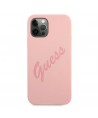 Guess GUHCP12LLSVSPI iPhone 12 Pro Max 6.7" pink/pink hardcase Script Vintage