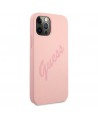 Guess GUHCP12LLSVSPI iPhone 12 Pro Max 6.7" pink/pink hardcase Script Vintage