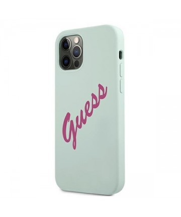Guess GUHCP12MLSVSBF iPhone 12/12 Pro 6.1" blue fuchsia/blue fuschia hardcase Silicone Vintage