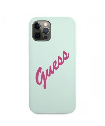 Guess GUHCP12MLSVSBF iPhone 12/12 Pro 6.1" blue fuchsia/blue fuschia hardcase Silicone Vintage