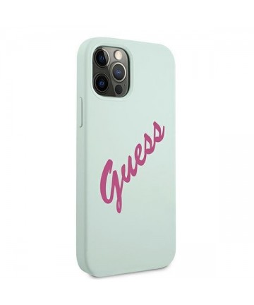 Guess GUHCP12MLSVSBF iPhone 12/12 Pro 6.1" blue fuchsia/blue fuschia hardcase Silicone Vintage