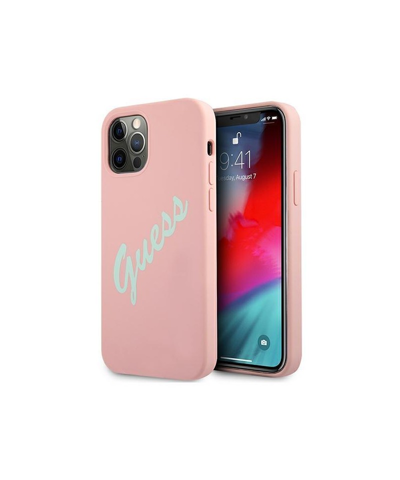 Guess GUHCP12MLSVSPG iPhone 12/12 Pro 6.1" rose green/green pink hardcase Silicone Vintage