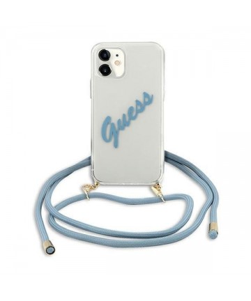 Guess GUHCP12SCRTVSBL iPhone 12 mini 5.4" blue/blue hardcase Script Vintage