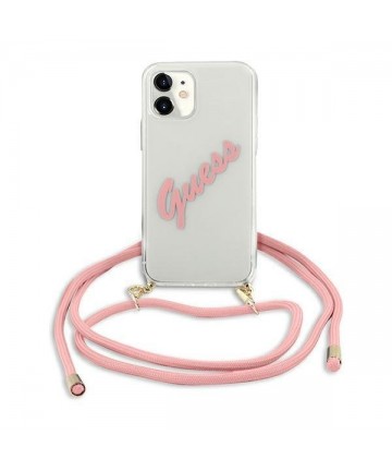 Guess GUHCP12SCRTVSPI iPhone 12 mini 5.4" pink/pink hardcase Script Vintage