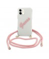 Guess GUHCP12SCRTVSPI iPhone 12 mini 5.4" pink/pink hardcase Script Vintage