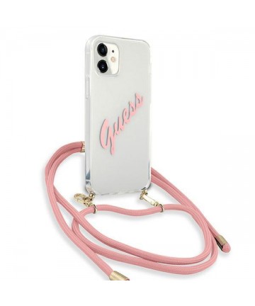 Guess GUHCP12SCRTVSPI iPhone 12 mini 5.4" pink/pink hardcase Script Vintage