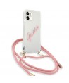 Guess GUHCP12SCRTVSPI iPhone 12 mini 5.4" pink/pink hardcase Script Vintage