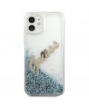 Guess GUHCP12SGLVSBL iPhone 12 mini 5.4" blue/blue hardcase Glitter Vintage Script