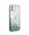 Guess GUHCP12SGLVSBL iPhone 12 mini 5.4" blue/blue hardcase Glitter Vintage Script